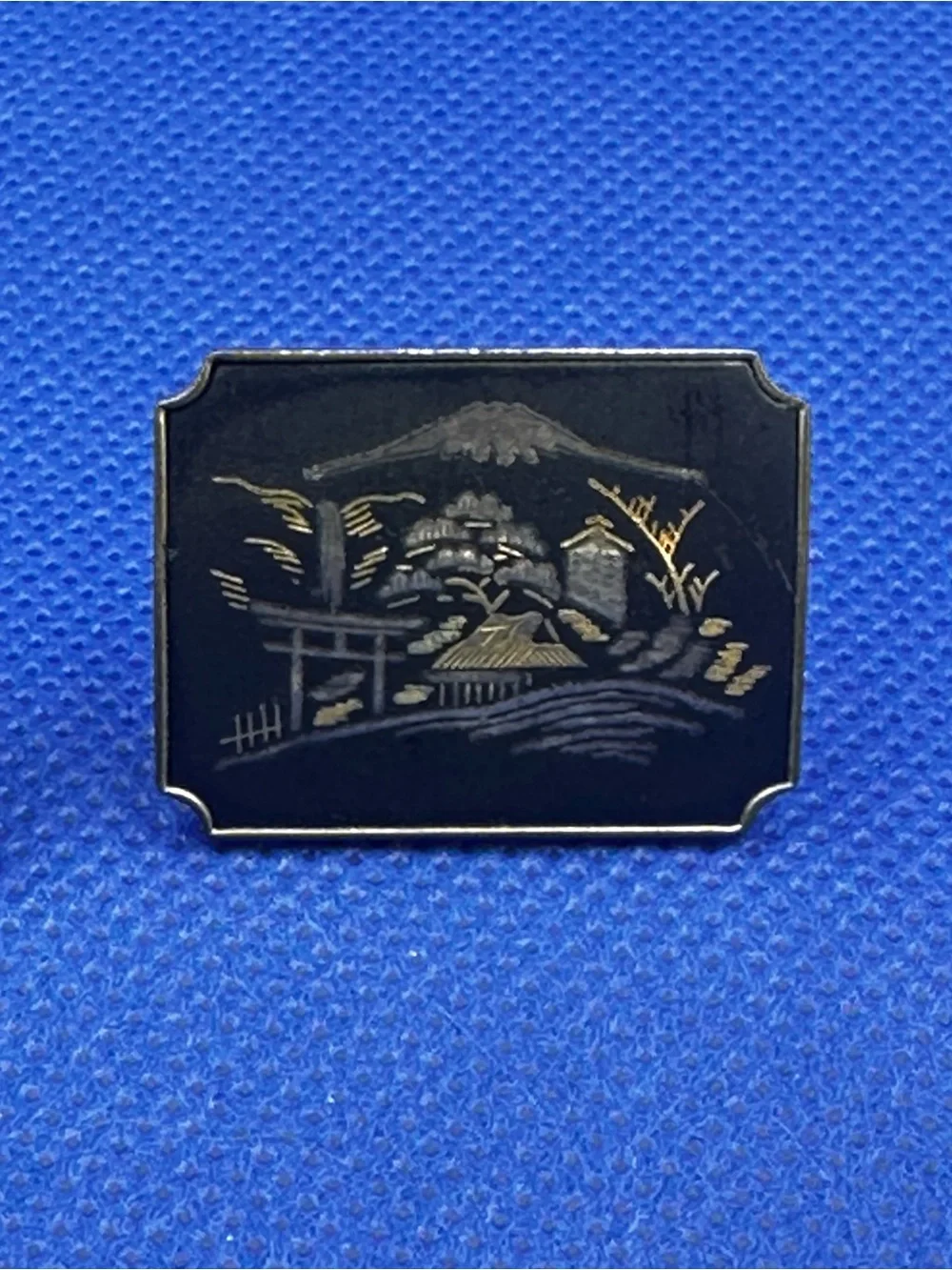 Vintage Mid-Century Japanese Damascene Cufflinks